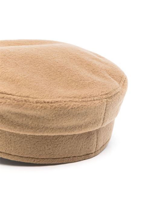 Cappello baker boy con logo in beige di Ruslan Baginskiy - donna RUSLAN BAGINSKIY | KPC036PFLS036